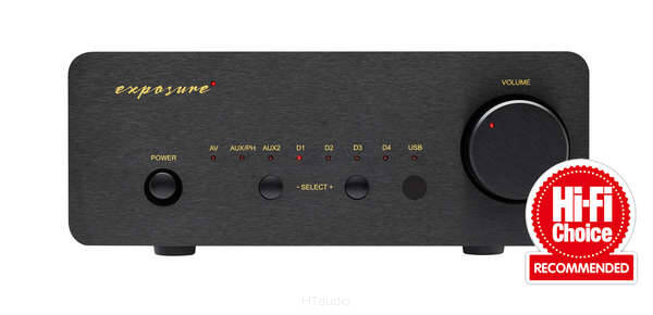 Exposure XM7 przedwzmacniacz stereo z wbudowanym przetwornikiem DAC i wejściem gramofonowym czarny